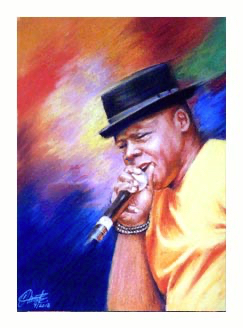 This small image of the Male Vocalist pastel painting links to the main page that contains details about and a link to buy a giclée of this painting.